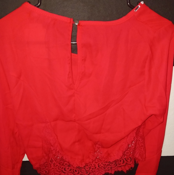 Bundle of NEW Women rhinestone bling round neck bell sleeve blouses - Picture 8 of 16